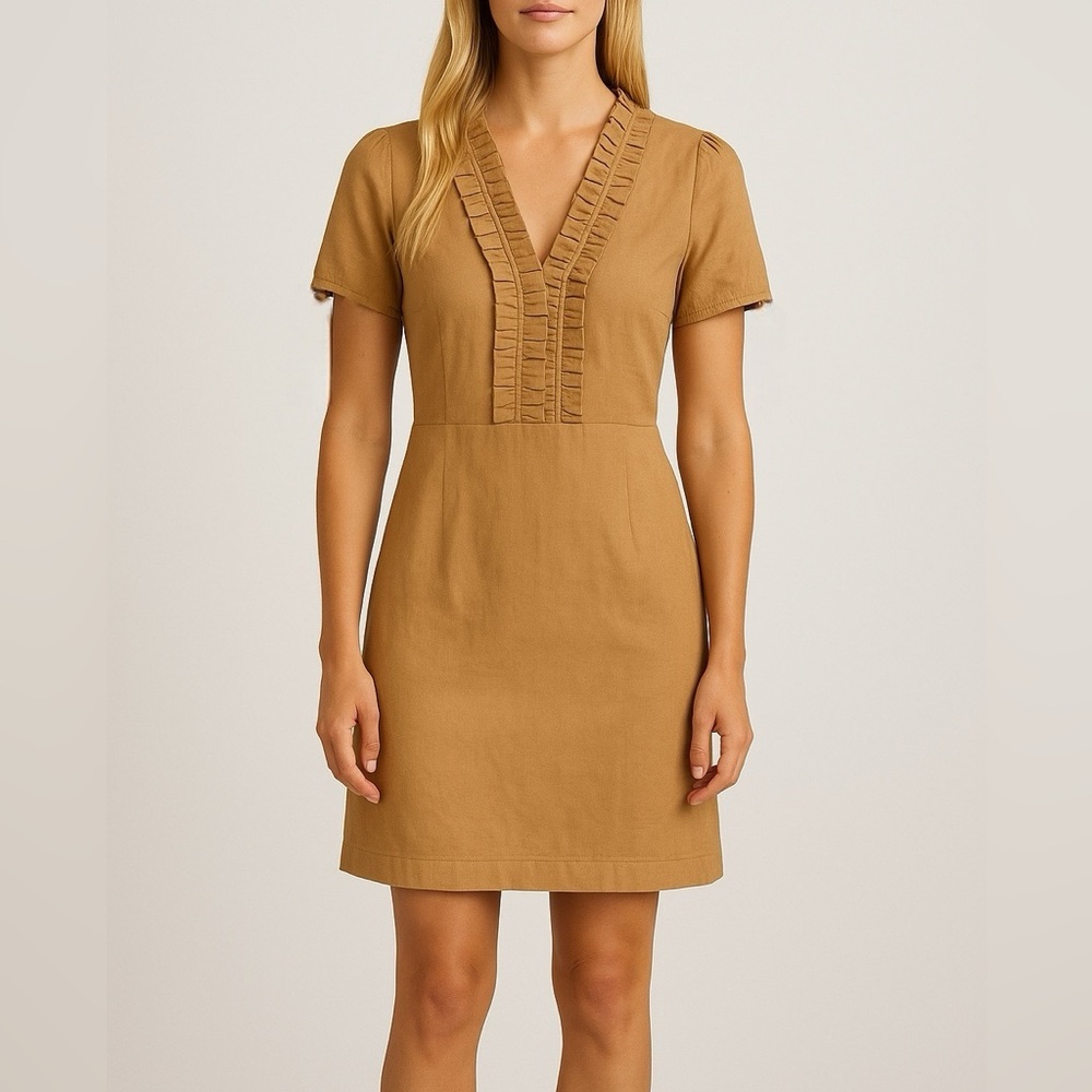 Alex Marie Tan Sheath Dress with Collar
